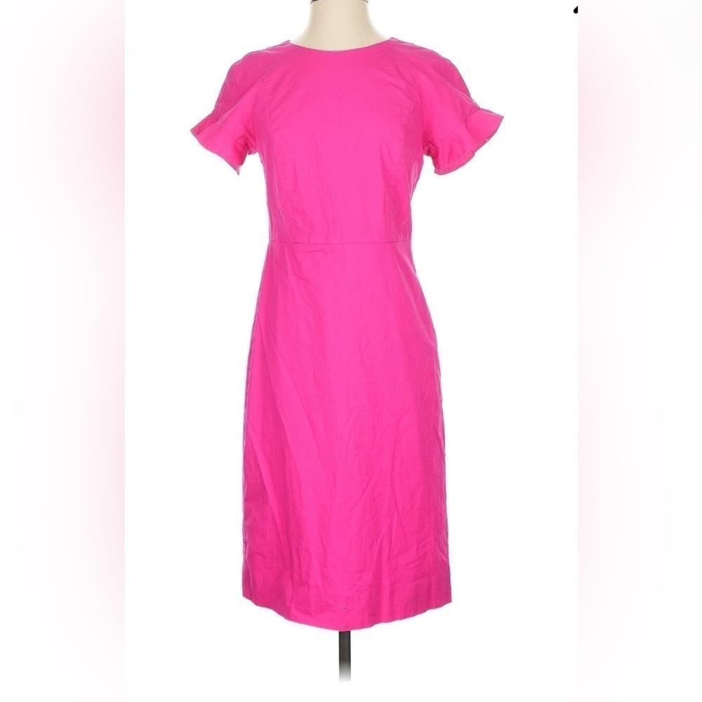J. Crew Ruffle-Sleeve Sheath Dress, Size 4